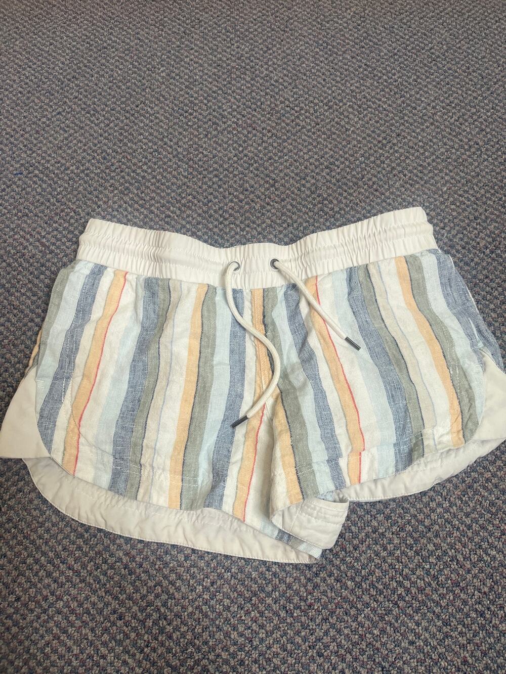 Athleta Striped Linen Short Size 8